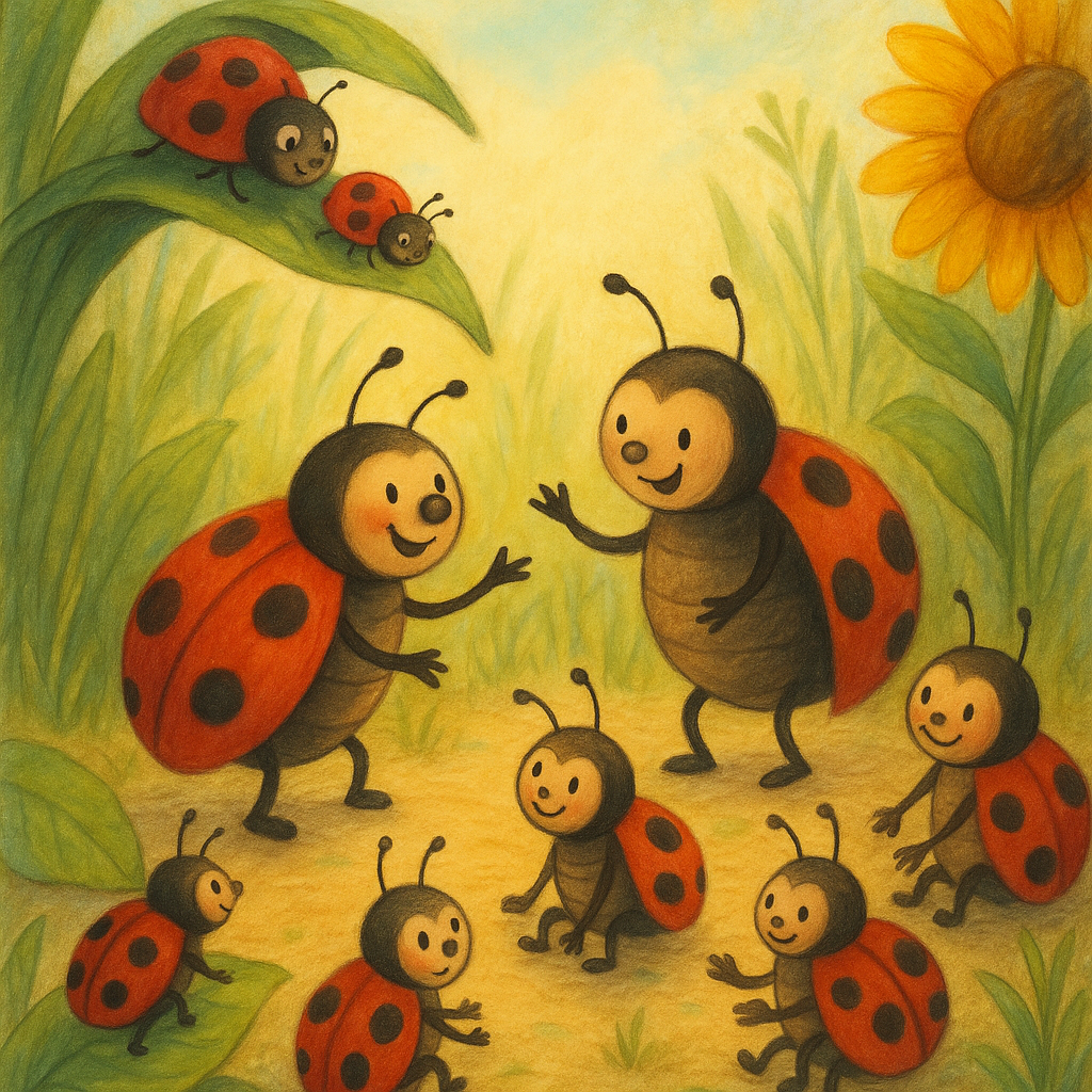 Illustration Les Coccinelles Joyeuses