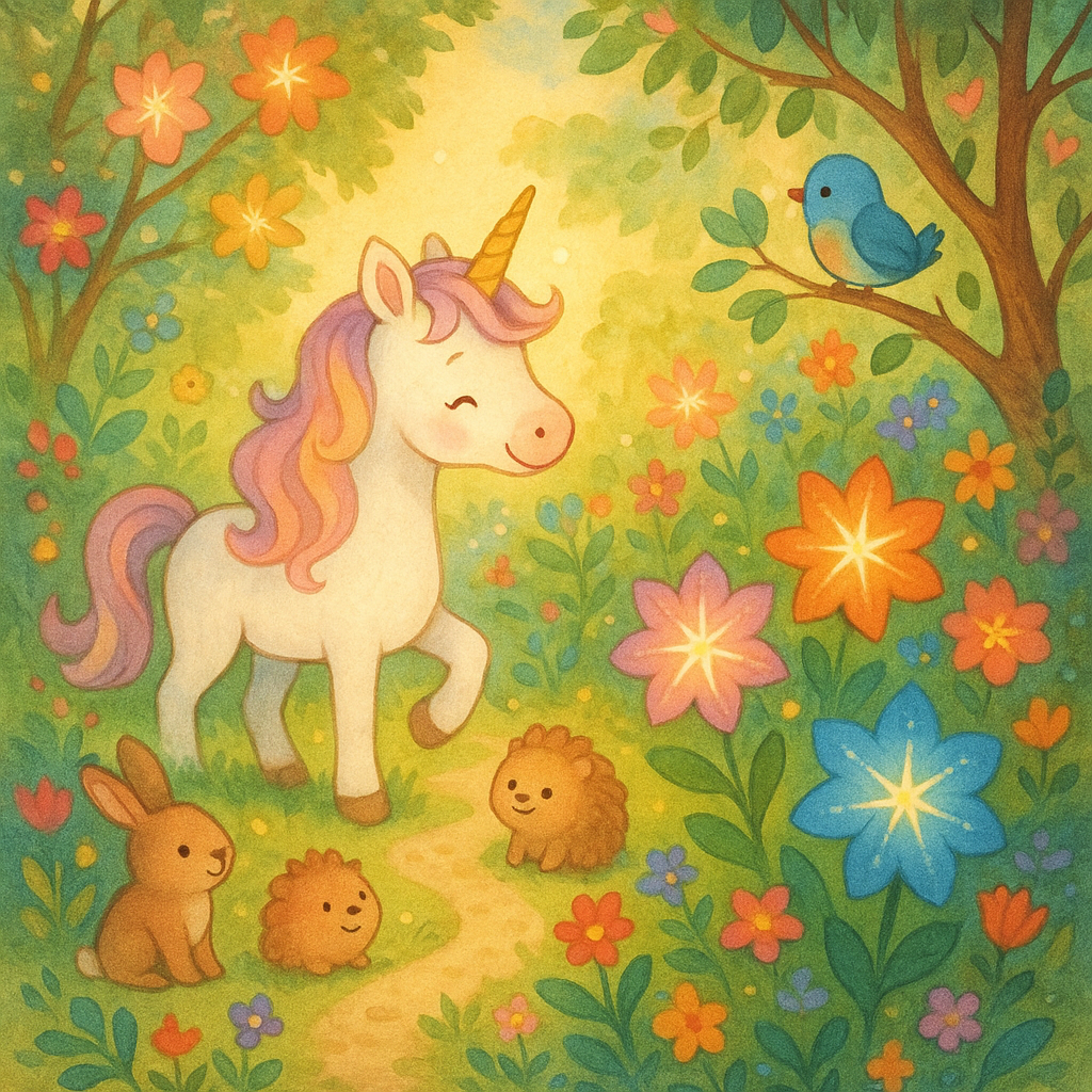 Illustration La Licorne et le Jardin Magique