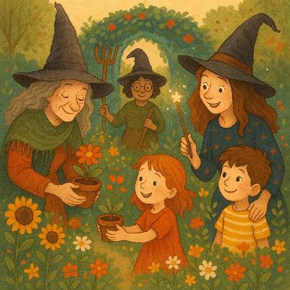 Illustration Les Sorcières du Jardin Enchanté