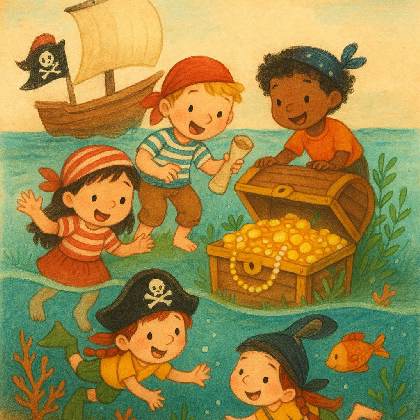Illustration Les Pirates et le Trésor de l'Océan