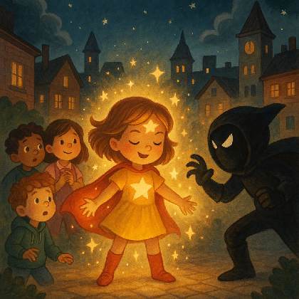 Illustration L'Étoile Brillante et le Mystère de la Ville