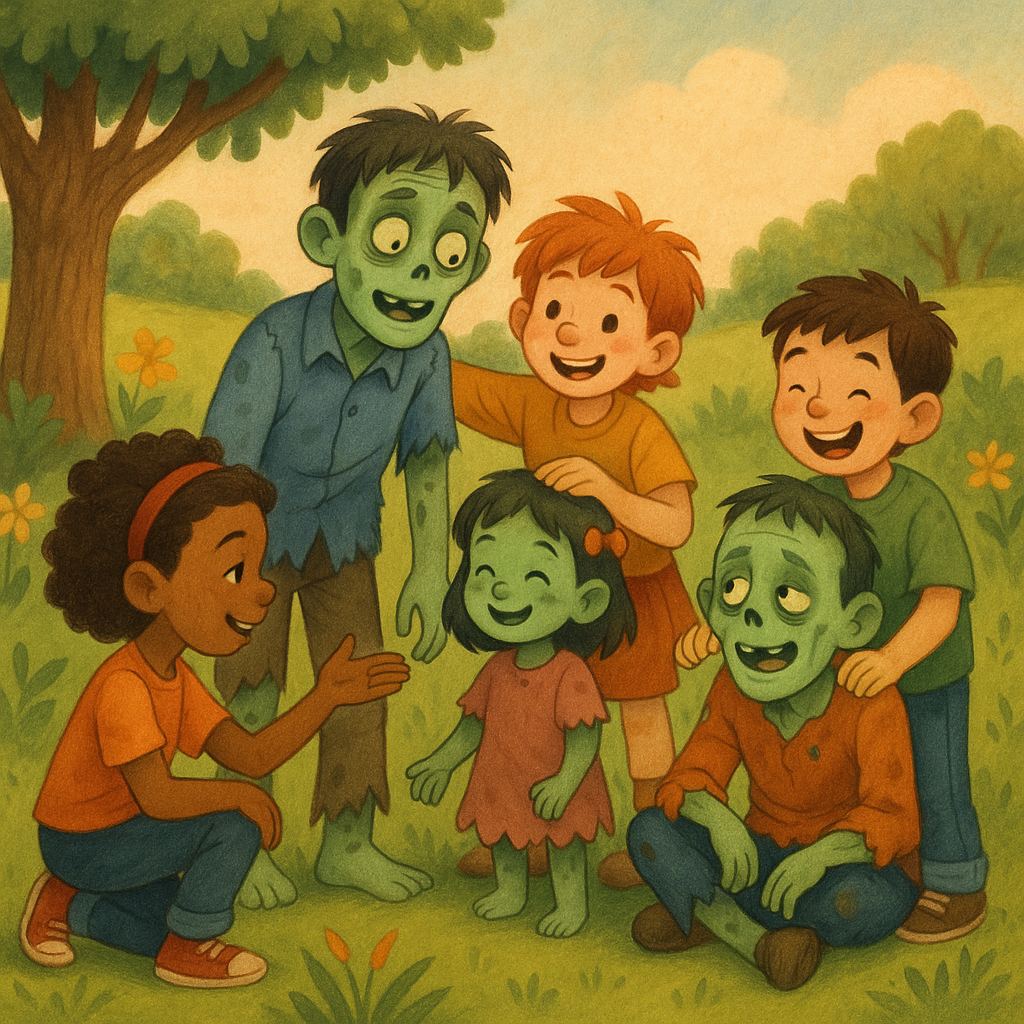 Illustration Les Amis et les Zombies Gentils