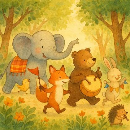 Illustration La Petite Parade des Animaux