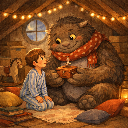 Illustration Milo et le Monstre du Grenier