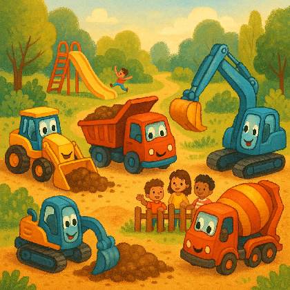 Illustration Les Engins Magiques du Chantier