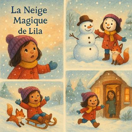 Illustration La Neige Magique de Lila
